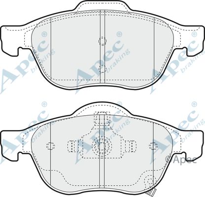 APEC BRAKING Piduriklotsi komplekt,ketaspidur PAD1351